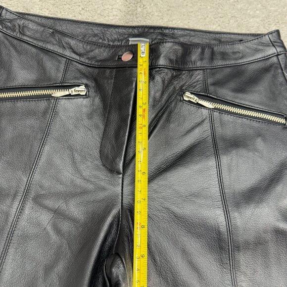 Wilson's Leather Maxima Women's Black Leather Pants Zipper Pockets, Size 6 NWT - Picture 11 of 11